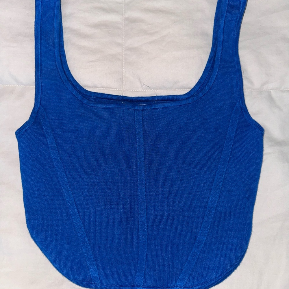 Harlow Blue Crop Top